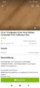 Bergungsfahrt Vinylboden