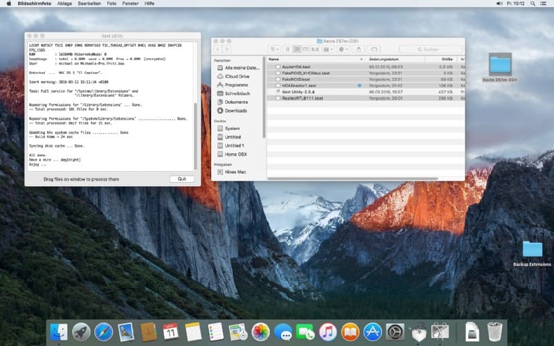 macOS/OSX ElCapitan auf einem Hackintosh