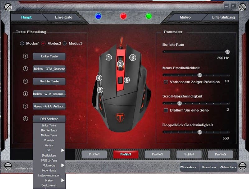 gaming mouse t6 config tool