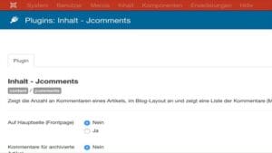 JComments in der Blogansicht