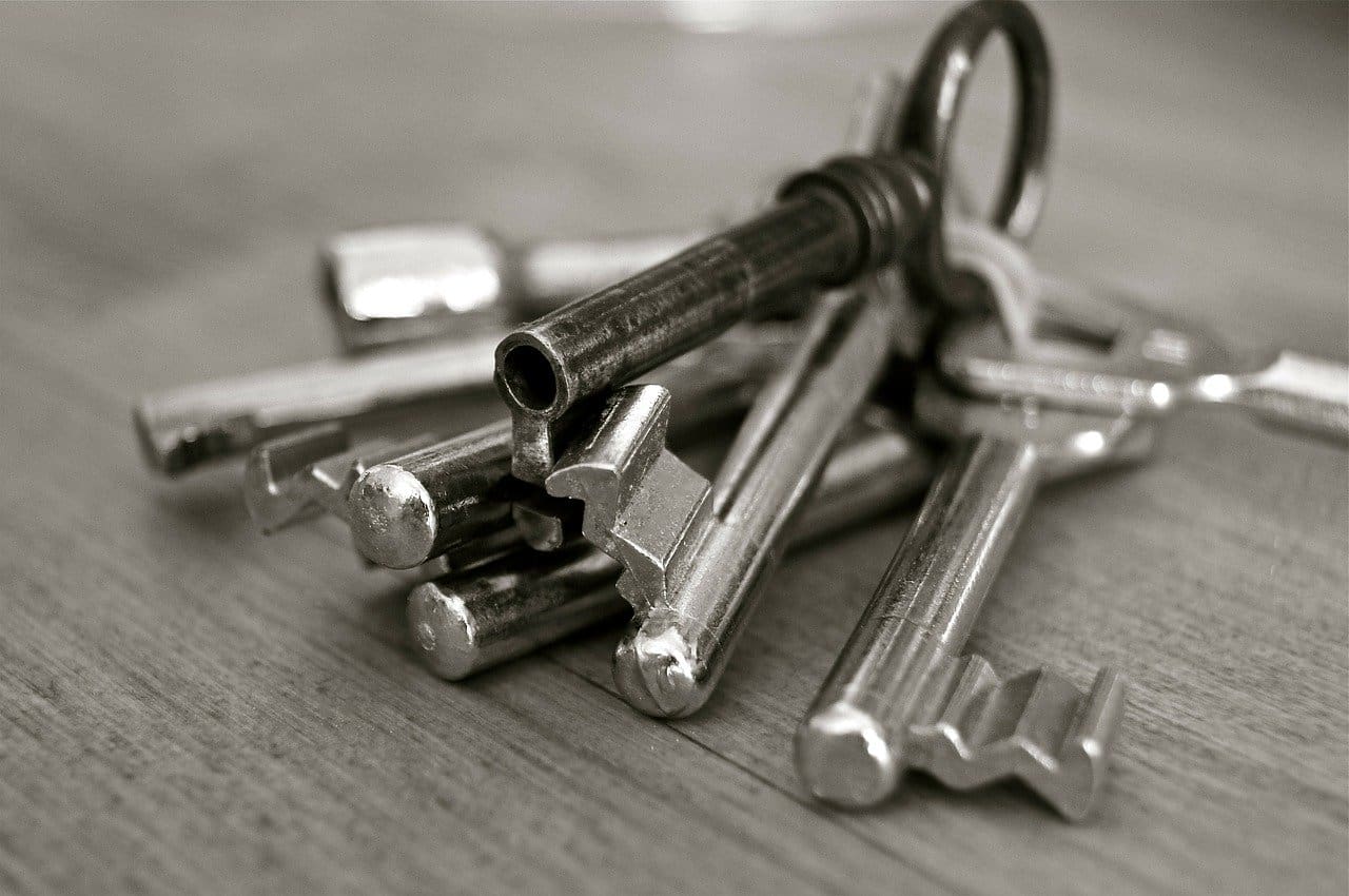 key, metal, house