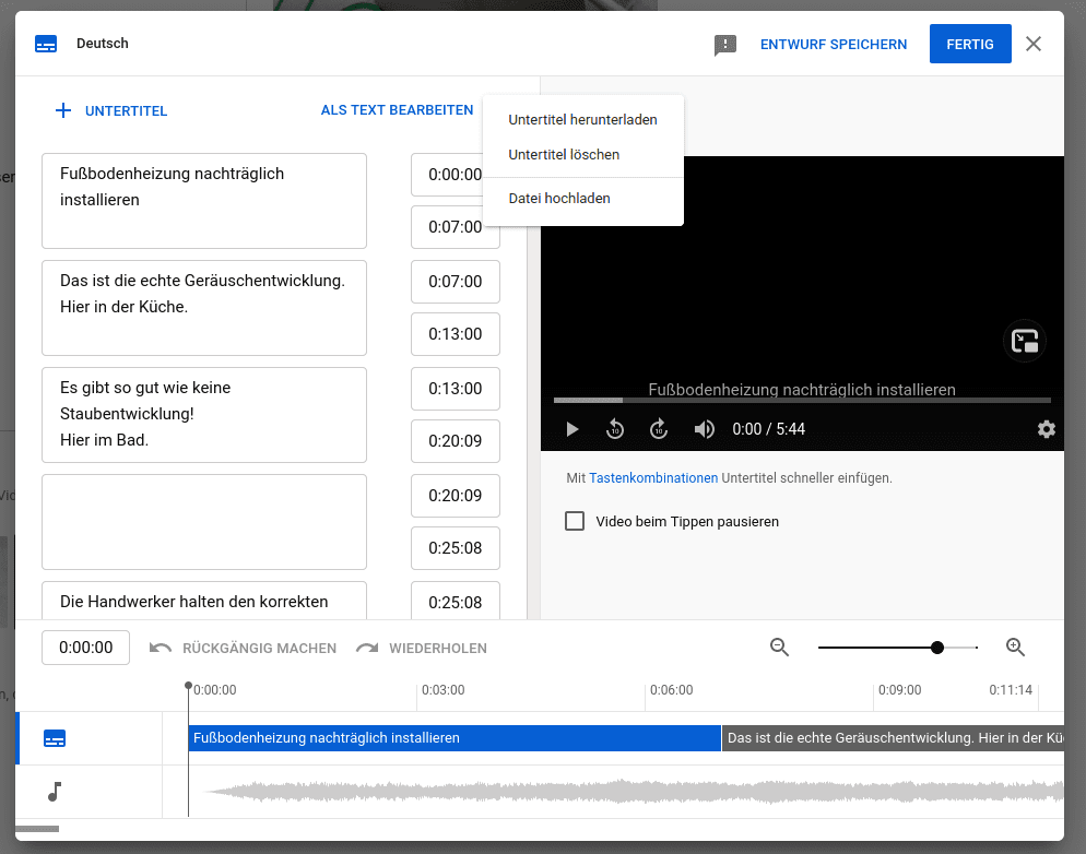 YouTube: Untertitel übersetzen